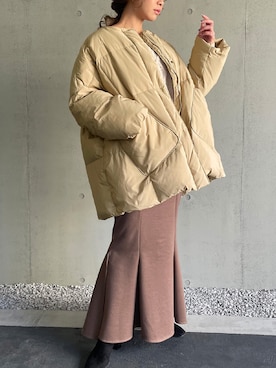 「JUNOAH（ジュノア）のアイテム（ジャケット/アウター）」を使った、moi☺︎さん（レディース・154cm）の冬コーディネート