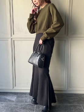 「JUNOAH（ジュノア）のアイテム」を使った、moi☺︎さん（レディース・154cm）の秋コーディネート