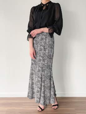 「junoah（ジュノア）のアイテム（トップス）」を使った、moi☺︎さん（レディース・154cm）の春コーディネート