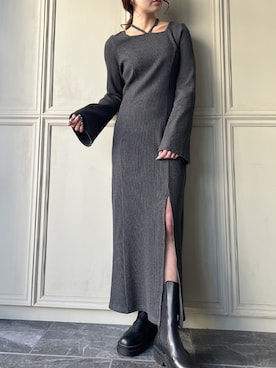 「JUNOAH（ジュノア）のアイテム」を使った、moi☺︎さん（レディース・154cm）の冬コーディネート