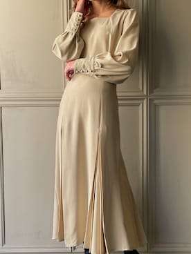 「junoah（ジュノア）のアイテム（ワンピース/ドレス）」を使った、moi☺︎さん（レディース・154cm）の冬コーディネート