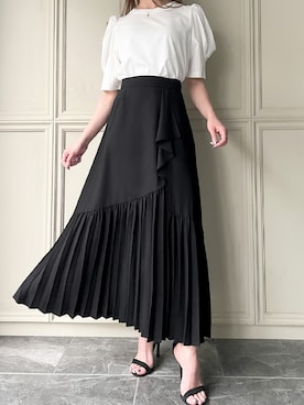 「JUNOAH（ジュノア）のアイテム」を使った、moi☺︎さん（レディース・154cm）の夏コーディネート