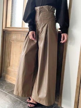 「junoah（ジュノア）のアイテム（トップス）」を使った、moi☺︎さん（レディース・154cm）の秋コーディネート