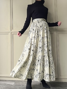 「JUNOAH（ジュノア）のアイテム」を使った、moi☺︎さん（レディース・154cm）の冬コーディネート