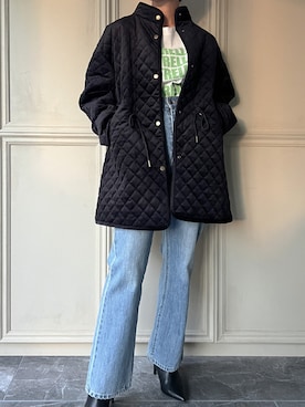 「JUNOAH（ジュノア）のアイテム（ジャケット/アウター）」を使った、moi☺︎さん（レディース・154cm）の秋コーディネート