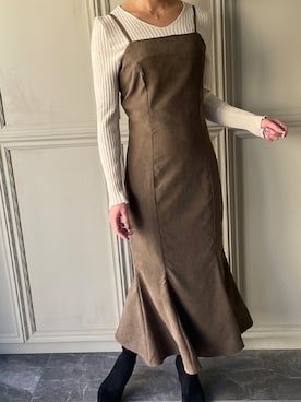 「junoah（ジュノア）のアイテム（ワンピース/ドレス）」を使った、moi☺︎さん（レディース・154cm）の冬コーディネート