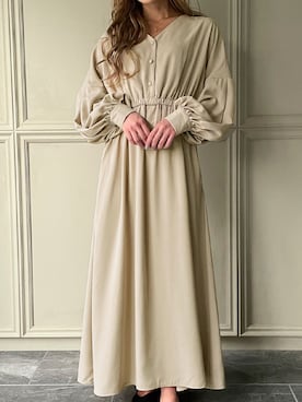 「junoah（ジュノア）のアイテム（ワンピース/ドレス）」を使った、moi☺︎さん（レディース・154cm）の秋コーディネート