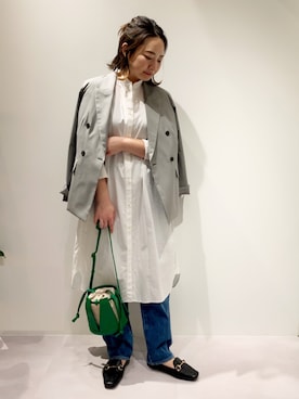 「qualite（カリテ）のアイテム（ジャケット/アウター）」を使った、NANAさん（レディース・163cm）の春コーディネート
