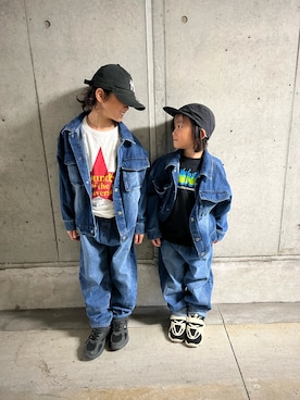 「Birthday（バースデイ）のアイテム」を使った、wa.ou.chiさん（キッズ・123cm）の秋コーディネート