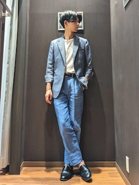 「Perfect Suit FActory（パーフェクトスーツファクトリー）のアイテム」を使った、0493psfaさん（メンズ・176cm）の夏コーディネート