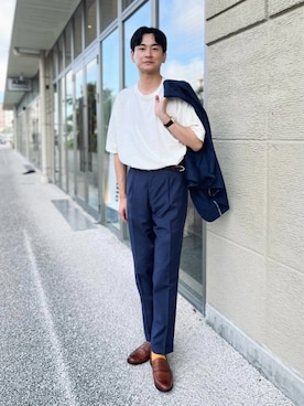 「Perfect Suit FActory（パーフェクトスーツファクトリー）のアイテム」を使った、0493psfaさん（メンズ・181cm）の夏コーディネート