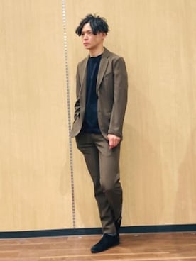 「アイテム（スーツセット）」を使った、0493psfaさん（メンズ・173cm）の秋コーディネート