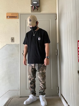 「Carhartt WIP（カーハートダブリューアイピー）のアイテム」を使った、k.s.ppさん（メンズ・168cm）の夏コーディネート