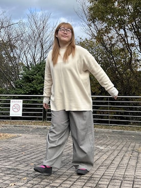 「アイテム（トートバッグ）」を使った、たけちゃんさん（レディース・162cm）の秋コーディネート