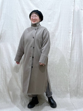 「アイテム（チェスターコート）」を使った、たけちゃんさん（レディース・162cm・30代）の冬コーディネート