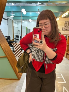 「GLOBAL WORK（グローバルワーク）のストレッチ総レースプルオーバー長袖/580886（Tシャツ/カットソー、ブラック系）」を使った、たけちゃんさん（レディース・161cm）の春コーディネート