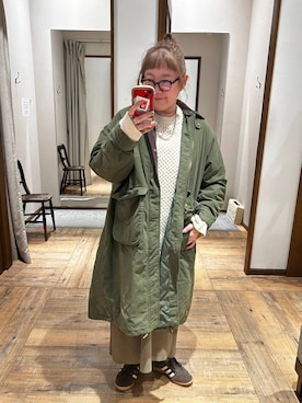 「アイテム（モッズコート）」を使った、たけちゃんさん（レディース・162cm・30代）の秋コーディネート