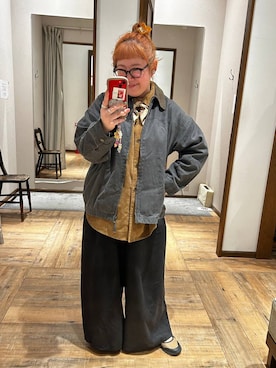 「アイテム（ブルゾン）」を使った、たけちゃんさん（レディース・162cm）の秋コーディネート