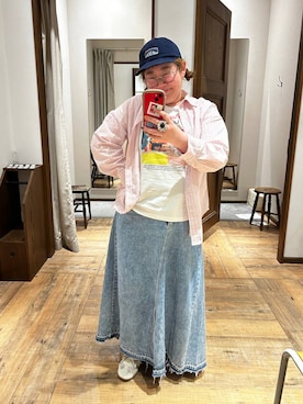 「studio CLIP（スタディオクリップ）のアイテム（帽子）」を使った、たけちゃんさん（レディース・162cm）の春コーディネート