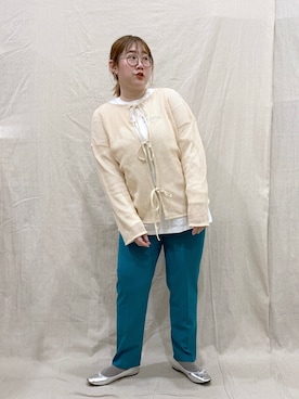 ウツクシルエットテーパードパンツ/125493を使ったショップ