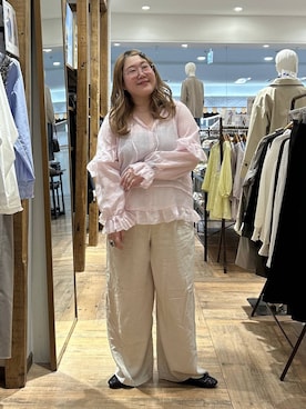 「GLOBAL WORK（グローバルワーク）のアイテム（トップス）」を使った、たけちゃんさん（レディース・162cm）の春コーディネート