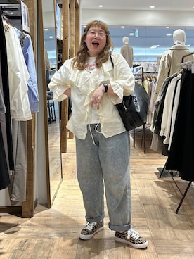 「LOWRYS FARM（ローリーズファーム）のカラフルプックリパッチン　599729（ヘアピン、ブラック系）」を使った、たけちゃんさん（レディース・161cm）の春コーディネート