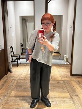 「アイテム（ローファー）」を使った、たけちゃんさん（レディース・162cm・30代）の秋コーディネート