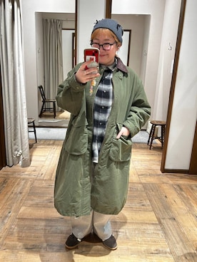 「アイテム（モッズコート）」を使った、たけちゃんさん（レディース・162cm・30代）の秋コーディネート