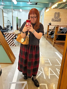 「アイテム（ポロシャツ）」を使った、たけちゃんさん（レディース・162cm）の秋コーディネート