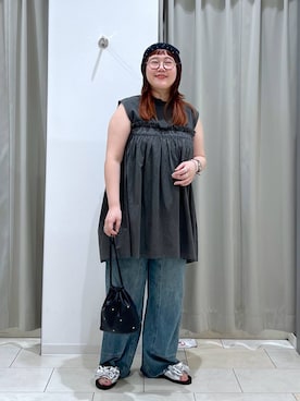「アイテム（帽子）」を使った、たけちゃんさん（レディース・162cm・30代）の夏コーディネート