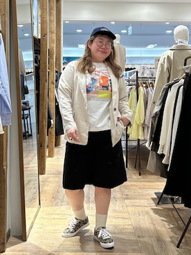 「studio CLIP（スタディオクリップ）のアイテム」を使った、たけちゃんさん（レディース・162cm）の春コーディネート