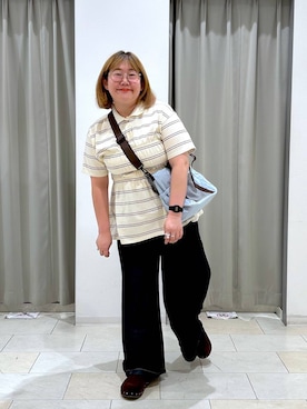 「GLOBAL WORK（グローバルワーク）のアイテム（パンツ）」を使った、たけちゃんさん（レディース・162cm）の夏コーディネート