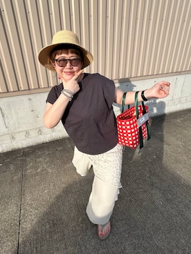 「アイテム（バングル/リストバンド）」を使った、たけちゃんさん（レディース・162cm・30代）の夏コーディネート