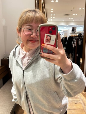 「GLOBAL WORK（グローバルワーク）の吉高由里子さん着用/365日マイスタイルシャツ/571317（シャツ/ブラウス、ピンク系）」を使った、たけちゃんさん（レディース・161cm）の冬コーディネート