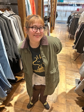 「アイテム（モッズコート）」を使った、たけちゃんさん（レディース・162cm）の秋コーディネート