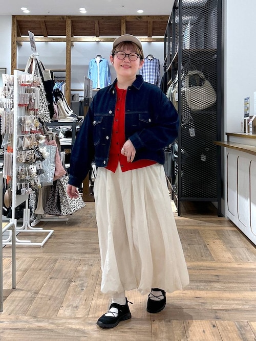 新品　グローバルワーク　 GOODデニムやわらかジャケット　レギュラー　ネイビー GOODデニムやわらかジャケット/250499（デニムジャケット