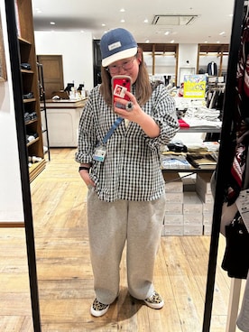 「LOWRYS FARM（ローリーズファーム）のヘンリーレイヤードタンク 638381（タンクトップ、ホワイト系）」を使った、たけちゃんさん（レディース・161cm）の春コーディネート