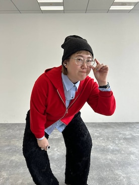 「GLOBAL WORK（グローバルワーク）のジャガードイージーパンツ/1052073（その他パンツ、ブラック系）」を使った、たけちゃんさん（レディース・161cm）の秋コーディネート