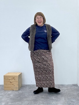 「アイテム（その他アウター、ブラウン系）」を使った、たけちゃんさん（レディース・162cm）の秋コーディネート