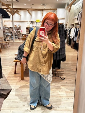 「アイテム（ストール/ショール）」を使った、たけちゃんさん（レディース・162cm）の秋コーディネート