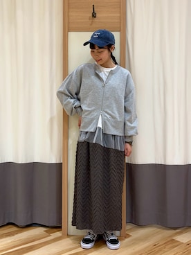 「Samansa Mos2 blue（サマンサモスモスブルー）のアイテム（帽子）」を使った、🌱メグミさん（レディース・154cm）の秋コーディネート