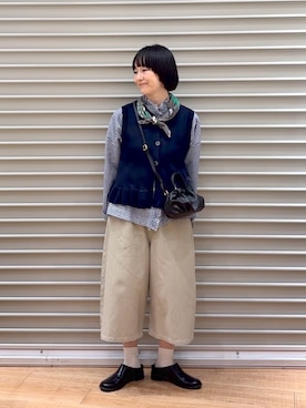 「studio CLIP（スタディオクリップ）のアイテム（パンツ）」を使った、iwaさん（レディース・158cm）の春コーディネート