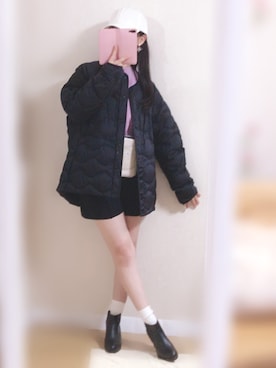 「White Mountaineering」｜「アイテム（ダウンジャケット/コート）」を使った、UsaNa🐰さん（レディース・160cm）の秋コーディネート