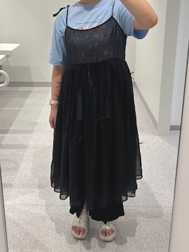 「アイテム（ワンピース/ドレス）」を使った、もねさん（レディース・164cm）の夏コーディネート