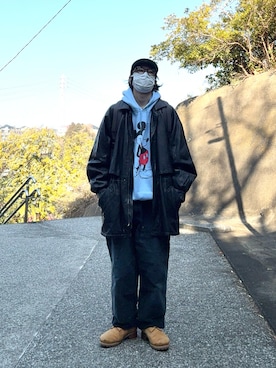 「BURBERRY（バーバリー）のアイテム」を使った、mm96さん（メンズ・168cm）の冬コーディネート