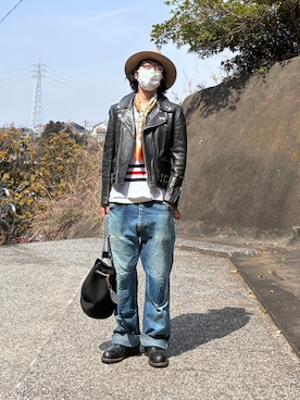 「BRADY（ブレディー）のアイテム」を使った、mm96さん（メンズ・168cm）の春コーディネート