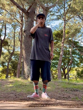 「アイテム（サングラス）」を使った、mm96さん（メンズ・168cm）の秋コーディネート