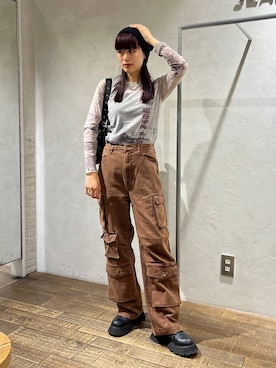 「JEANASIS（ジーナシス）のアイテム（ニットキャップ/ビーニー）」を使った、AKANE（jeanasis）さん（レディース・164cm）の秋コーディネート