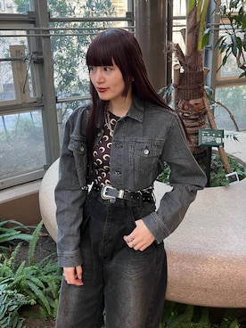 「JEANASIS（ジーナシス）のアイテム（デニムジャケット）」を使った、AKANE（jeanasis）さん（レディース・164cm）の冬コーディネート