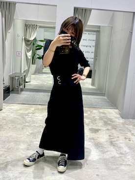 「ごきげんウィーク」｜「アイテム（スカート）」を使った、sakuraさん（レディース・159cm）の春コーディネート